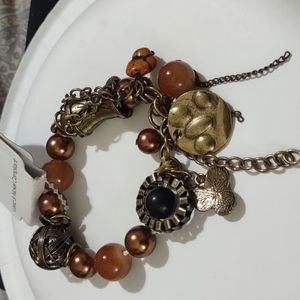 BOLD & CLASSY BEADS & METAL SHAPES CUSTOM STRETCH BRACELET